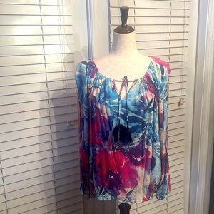 Desigual Watercolor Print Blouse